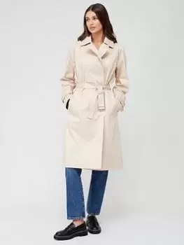 Calvin Klein Essential Trench Coat - Beige, Beige, Size 36, Women