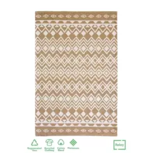 Relay Recycled Cotton Ethnic Rug Musta 100X150Cm