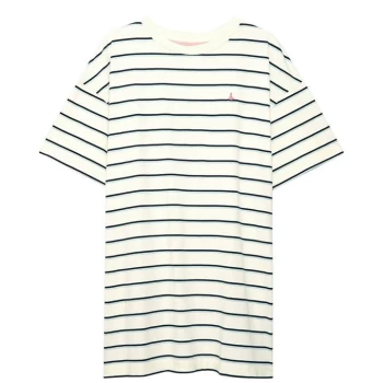 Jack Wills Carignan Stripe T-Shirt Mini Dress - White