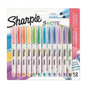 Sharpie S-Note Assorted Pack 12 2138233