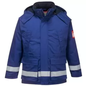 Biz Flame Mens Flame Resistant Antistatic Winter Jacket Royal Blue S