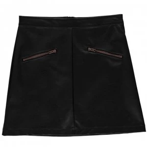 Firetrap PU Mini Skirt Junior Girls - Black Matt