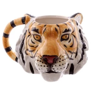 Tiger Head Shaped Ceramic Mug
