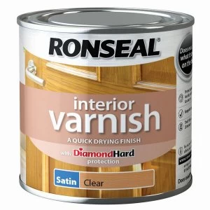 Ronseal Quick Dry Varnish - Clear Satin - 250ml