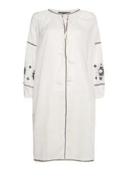 French Connection Embroidered tunic White