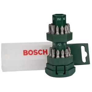 Bosch 25 Piece Screwdriver Bit Set - Green & White
