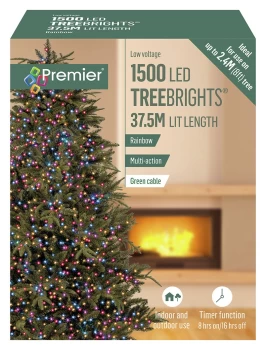 Premier 1500 Multi-function Christmas LED Lights - 5m