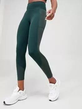 adidas Optime Shine Leggings - Green, Size L, Women