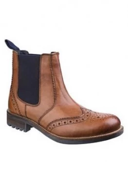 Cotswold Cirencester Leather Brogue Boots - Tan