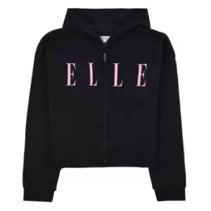 Elle Oversized Zip Hoodie - Black