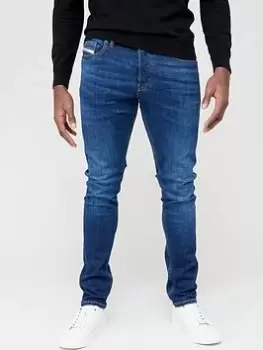 Diesel D-luster Slim Fit Mid Wash Jeans - Blue Size 36, Length Regular, Men