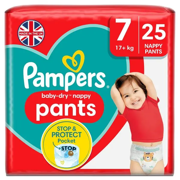 Pampers Baby Dry Nappy Pants Size 7 25 Nappies