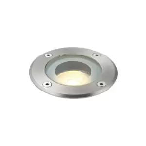 Saxby Lighting - Pillar - Outdoor Round IP65 50W Polished Stainless Steel & Clear Glass