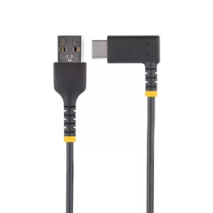 StarTech.com 1ft (30cm) USB A to C Charging Cable Right Angle -...