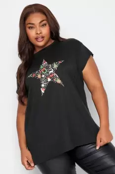 Christmas Star Print T-Shirt