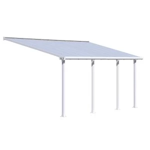 Palram Olympia Patio Cover 3m x 6.1m - White Clear