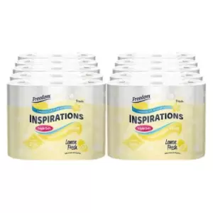 Freedom Inspirations Quilted Lemon 3 Ply Toilet Paper - 90 Rolls