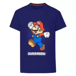 Super Mario Childrens/Kids T-Shirt (11-12 Years) (Navy)