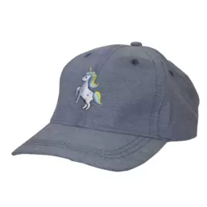 Foxbury Childrens Girls Unicorn Baseball Cap (One size) (Blue)