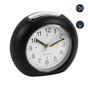 Plastic Round Alarm Clock - Black