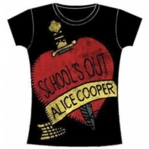 Alice Cooper Schools Out Ladies Skinny T Shirt: Small