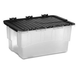 Strata Croc Box Storage Crate with Flip Lid - 40L
