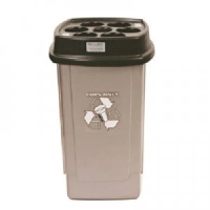 Slingsby Disposable Cup Bin Black Silver 367050