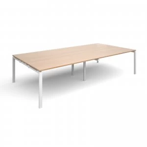 Adapt II rectangular Boardroom Table 3200mm x 1600mm - White Frame be
