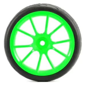 Fastrax 1/10 Street/Tread Tyre 10Sp Neon Green Wheel