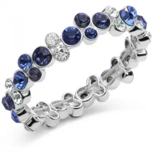 Ladies Anne Klein Silver Plated Cluster Stretch Bracelet