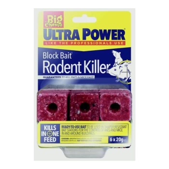 Ultra Power Block Bait Rat Killer² Station Refills 6 x 20g blocks - STV567 - The Big Cheese