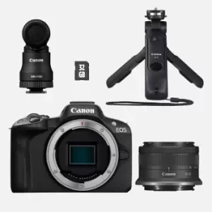 Canon EOS R50 Mirrorless Camera Vlogger Kit, Black