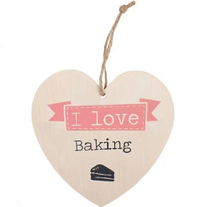 Love Baking Hanging Heart Sign