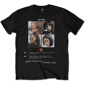 The Beatles - Let it Be 8 Track Mens X-Large T-Shirt - Black