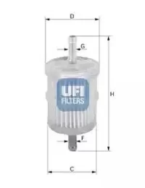 31.001.00 UFI Fuel Filter Petrol