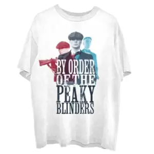 Peaky Blinders - 3 Tommys Unisex XX-Large T-Shirt - White