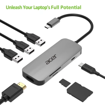Acer 7in1 Type C dongle Silver