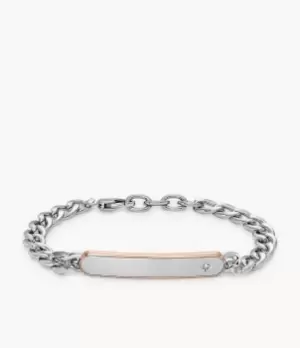 Fossil Men Classic Two-Tone Stainless Steel Chain Bracelet