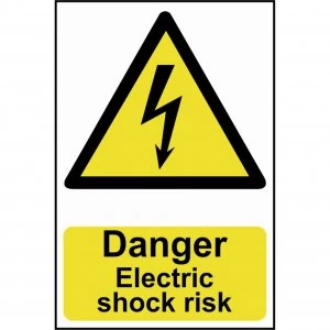 Scan Danger Electric Shock Risk Sign 200mm 300mm Standard