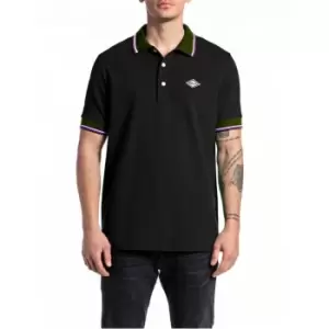 Replay Replay Cotton Polo Shirt Mens - Black