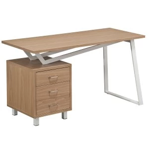 Alphason Seattle Luxury Desk - Oak