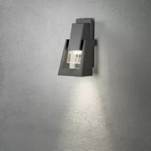 Konstsmide Potenza Outdoor Modern Wall Lamp, Dark Grey, Single GU10, IP54