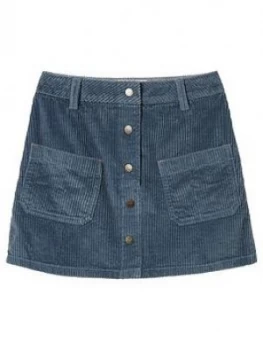 FatFace Girls Cord Skirt - Cornflower Size Age: 9-10 Years, Women