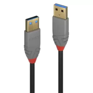 Lindy 36753 USB cable 3m USB 3.2 Gen 1 (3.1 Gen 1) USB A Black Grey