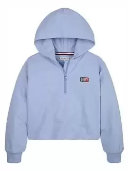 Tommy Hilfiger Girls Timeless Tommy Hoodie - Light Blue, Size Age: 14 Years, Women