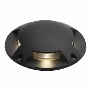 Zinc SCOUT Outdoor Surface Mounted Ground Light (210mm) Black