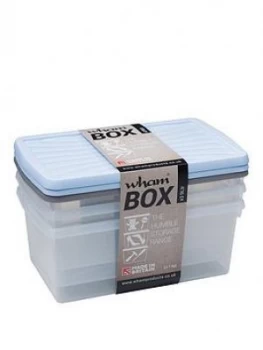 Wham 9 Litre Plastic Storage Boxes (Set Of 3)
