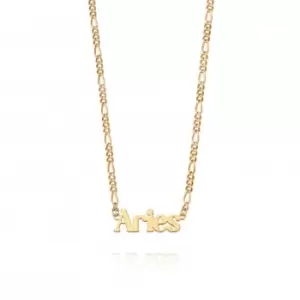 Aries Zodiac 18ct Gold Plated Necklace ZN01_GP