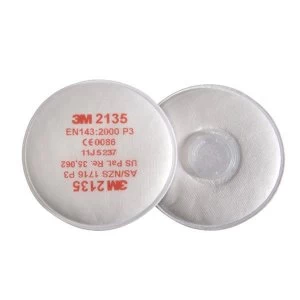 3M 2135 P3 R Particulate Filter 1 Pair White