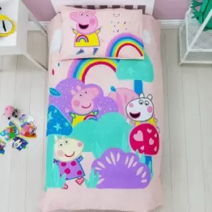 Peppa Pig - Storm Duvet Cover Set (Toddler) (Pink) - Pink